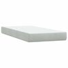 vidaXL Boxspring met matras fluweel lichtgrijs 80x210 cm