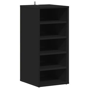 vidaXL Schoenenkasten 31,5 x 35 x 70 cm Zwart 5 paar schoenen
