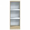 vidaXL Boekenkast met 3 schappen 40x24x109 cm bewerkt hout wit eiken