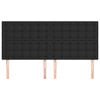 vidaXL Hoofdbord zwart 200x5x118/128 cm kunstleer