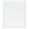 vidaXL Kastdeur met lamellen 69x59,4 cm massief grenenhout wit