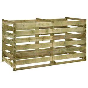 vidaXL Compostbak met latten ge&iuml;mpregneerd grenenhout 180x90x90 cm