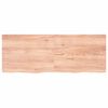 vidaXL Wastafelblad 160x60x(2-4) cm behandeld massief hout lichtbruin