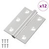 vidaXL Scharnier 12 st zilver 50 x 38 x 1,3 mm Staal