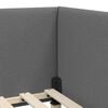 vidaXL Hoekbedframe met Matras Anders met hoofdeinde 2 pcs Grijs Stof