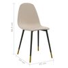 vidaXL Eetkamerstoelen 4 st stof cr&egrave;mekleurig