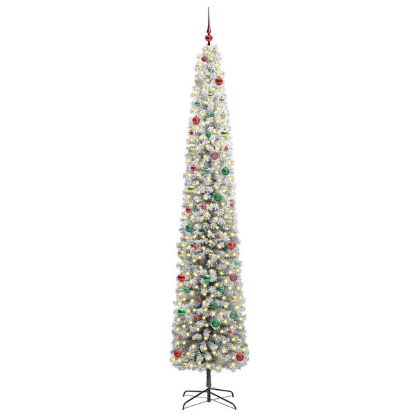 vidaXL Kunstkerstboom Groen 270 cm PVC en Staal en Kunststof
