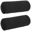 vidaXL Bolster Kussens 2 stuks Zwart &Oslash; 15 x 40 cm Cordstof
