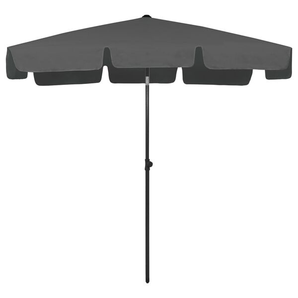 vidaXL Strandparasol 200x125 cm antracietkleurig