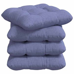 vidaXL Zitkussens 4 st Stof Jeans Blauw 40 x 40 x 12 cm