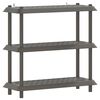 vidaXL Plankenunit 3-laags 100 x 40 x 96 cm PP Lichtgrijs