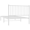 vidaXL Bedframe met hoofdbord metaal wit 100x190 cm