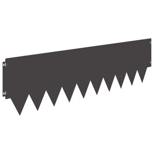 vidaXL Gazonrand 10 st 103 x 30 cm Staal Zwart
