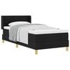 vidaXL Boxspringbed met hoofdeinde Zwart 200 x 90 cm Stof