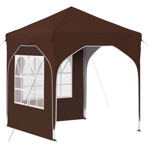 vidaXL Pop-up partytent 192 x 192 x 245 cm Bruin