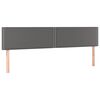 vidaXL Hoofdborden 200x5x78/88 cm kunstleer grijs