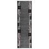 vidaXL Tapijtloper FLORNES Geweven Grijs Bladeren 67 x 150 cm PP 7 mm