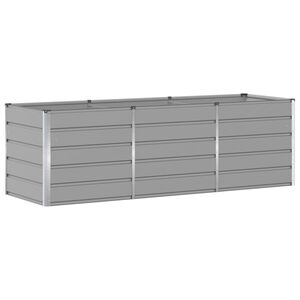 vidaXL Plantenbak Lichtgrijs 240 x 80 x 75 cm Staal