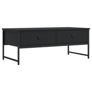 vidaXL Salontafel 101x49x39,5 cm bewerkt hout zwart