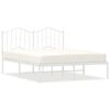 vidaXL Bedframe met hoofdbord metaal wit 140x190 cm