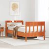 vidaXL Bedframe zonder matras massief grenenhout wasbruin 100x200 cm