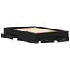 vidaXL Bedframe met lade Zwart Eiken 120 x 200 cm Bewerkt hout
