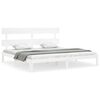vidaXL Bedframe met hoofdbord massief hout wit