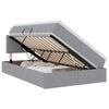 vidaXL LED Opslagbed met Matras Lichtgrijs 120 x 190 cm Stof