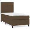 vidaXL Boxspring met matras stof donkerbruin 90x190 cm