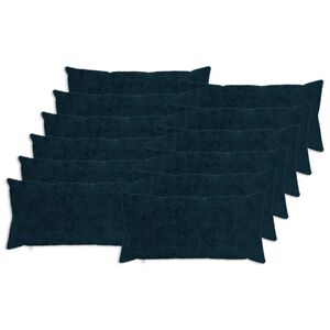 vidaXL Kussensloop 12 st HEERLEN Marineblauw 40 x 80 cm