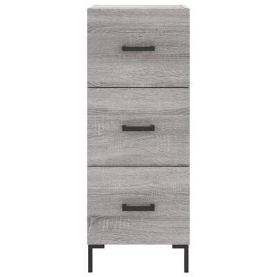 vidaXL Hoge kast 34,5x34x180 cm bewerkt hout grijs sonoma eikenkleurig