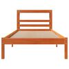 vidaXL Bedframe met hoofdbord massief grenenhout wasbruin 90x190 cm