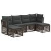vidaXL Tuinbankenset 6 st Grijs poly rattan