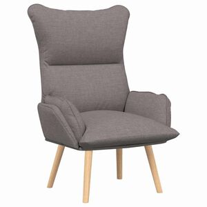vidaXL Fauteuil Taupe Stof en multiplex