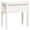 vidaXL Plantenbak met poten 70x31x70 cm massief grenenhout wit