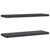 vidaXL Wandschappen 2 st 75x23,5 cm roestvrijstaal zwart