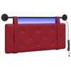vidaXL Hangend hoofdbord Met LED-verlichting Wijnrood Kunstleer