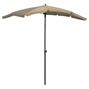 vidaXL Parasol met paal 200x130 cm taupe