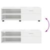 vidaXL Houten Kast Hoogglans wit 100,5 x 39 x 30 cm Bewerkt hout