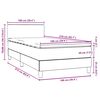 vidaXL Boxspring met matras fluweel roze 100x210 cm