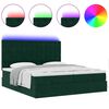 vidaXL Ottoman bed met matrassen en LED's 180x200cm fluweel