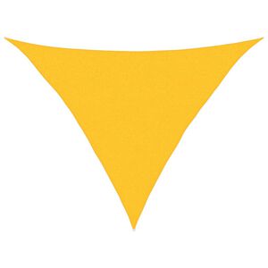 vidaXL Zonnezeil 160 g/m&sup2; driehoekig 2,5x2,5x3,5 m HDPE geel