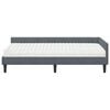 vidaXL Hoekbedframe met Matras Anders 2 pcs Grijs Fluweel
