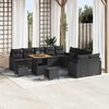 vidaXL Tuin Sofa Set 13 pcs Zwart poly rattan