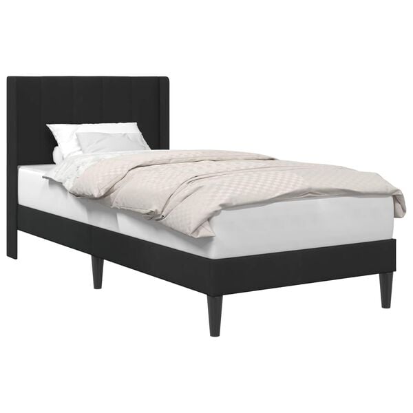 vidaXL Bedframe met hoofdeinde Zwart 80 x 200 cm Fluweel
