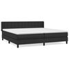 vidaXL Boxspring met matras kunstleer zwart 200x200 cm