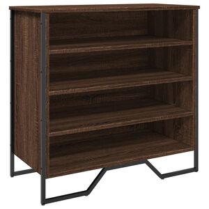 vidaXL Schoenenkast 80x38x78 cm bewerkt hout bruin eikenkleurig
