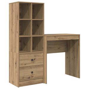 vidaXL Bureau Artisan Eiken 115,5 x 40 x 127 cm 2 st