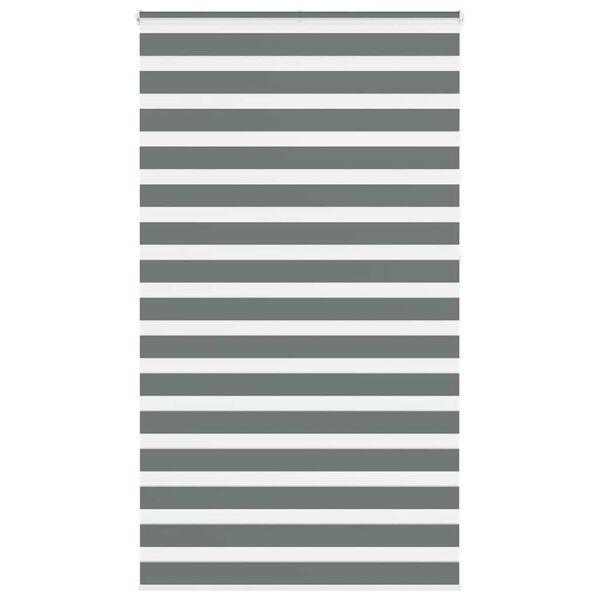 vidaXL Zebra rolgordijn 120x230 cm stofbreedte 115,9 cm donkergrijs