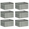 vidaXL Opbergdoos met transparant bovenraam 6 st Nonwoven stof 33,6 L